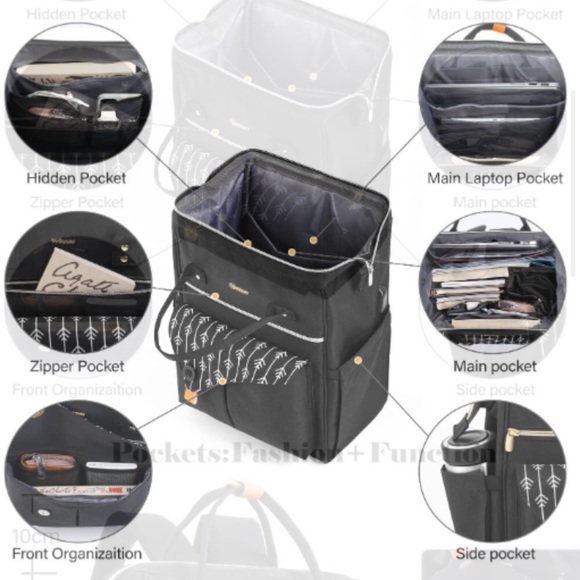 School Backpack Women Bookbag for 17.3 Inch main image 4